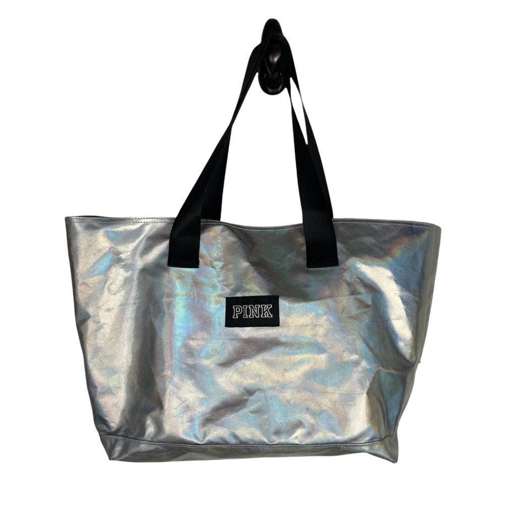 VS Pink holographic iridescent bag